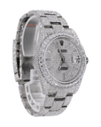 DJ 41MM Moissanite Diamond Medium Stone Bezel Watch 22CT - Moissanite Bazaar - moissanitebazaar.com