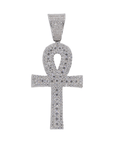 Iced Out Ankh Cross VVS Moissanite Diamond Pendant - Moissanite Bazaar - moissanitebazaar.com