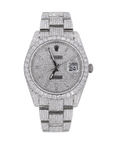 DJ 41MM Moissanite Diamond Medium Stone Bezel Watch 22CT - Moissanite Bazaar - moissanitebazaar.com
