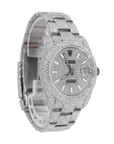 DJ 41MM Moissanite Diamond Two Row Stone Bezel Watch 22CT - Moissanite Bazaar - moissanitebazaar.com