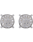 Iced Circle Bowl VVS Moissanite Daimond Earrings - Moissanite Bazaar - moissanitebazaar.com