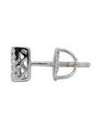 Square In-Step Iced VVS Moissanite Daimond Earrings - Moissanite Bazaar - moissanitebazaar.com