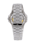 PT 41MM VVS Moissanite Diamond Two Row Stone Bezel Watch 22CT - Moissanite Bazaar - moissanitebazaar.com