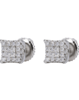 Pointed Square Iced Out VVS Moissanite Daimond Earrings - Moissanite Bazaar - moissanitebazaar.com