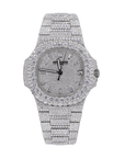 PT 41MM VVS Moissanite Diamond Two Row Stone Bezel Watch 22CT - Moissanite Bazaar - moissanitebazaar.com