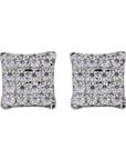Pointed Square Iced Out VVS Moissanite Daimond Earrings - Moissanite Bazaar - moissanitebazaar.com