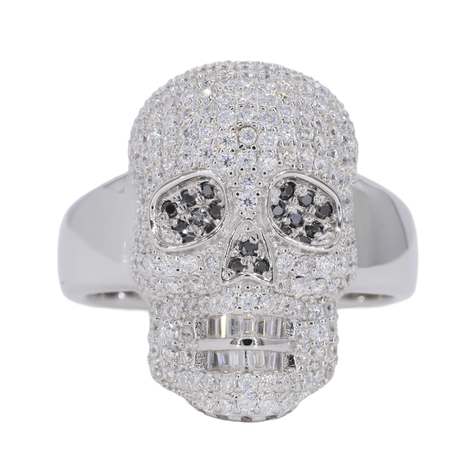 Iced Out Skull VVS Moissanite Diamond Ring - Moissanite Bazaar - moissanitebazaar.com