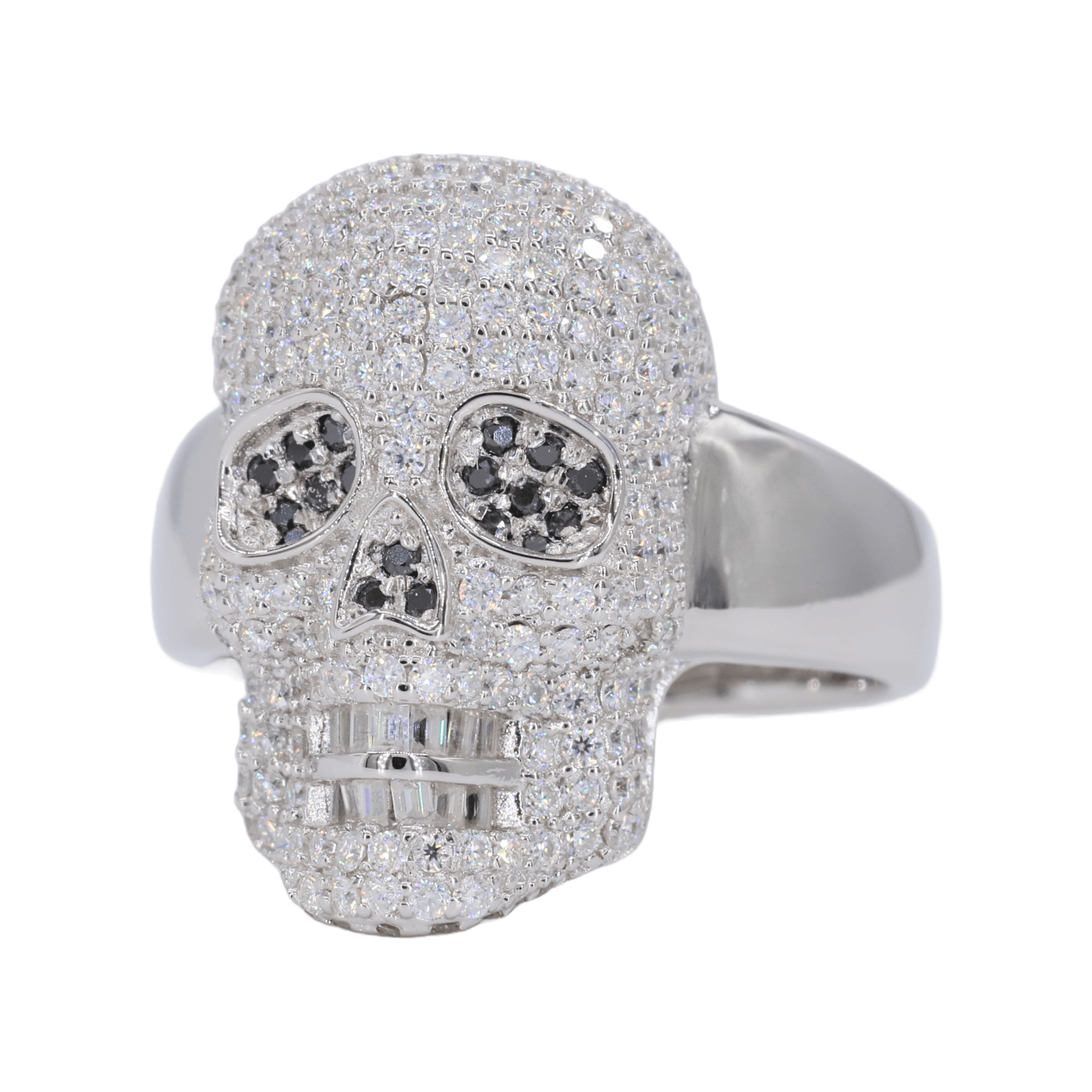 Iced Out Skull VVS Moissanite Diamond Ring - Moissanite Bazaar - moissanitebazaar.com
