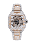 CS Skeleton 41MM Two-Tone VVS Moissanite Diamond Watch 20CT - Moissanite Bazaar - moissanitebazaar.com
