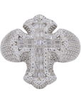 Gothic Baguette Cross VVS Moissanite Diamond Ring - Moissanite Bazaar - moissanitebazaar.com