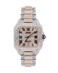 CS Two Tone 41MM Moissanite Diamond Watch 20CT - Moissanite Bazaar - moissanitebazaar.com