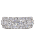 Big Stone Half Band VVS Moissanite Diamond Ring - Moissanite Bazaar - moissanitebazaar.com