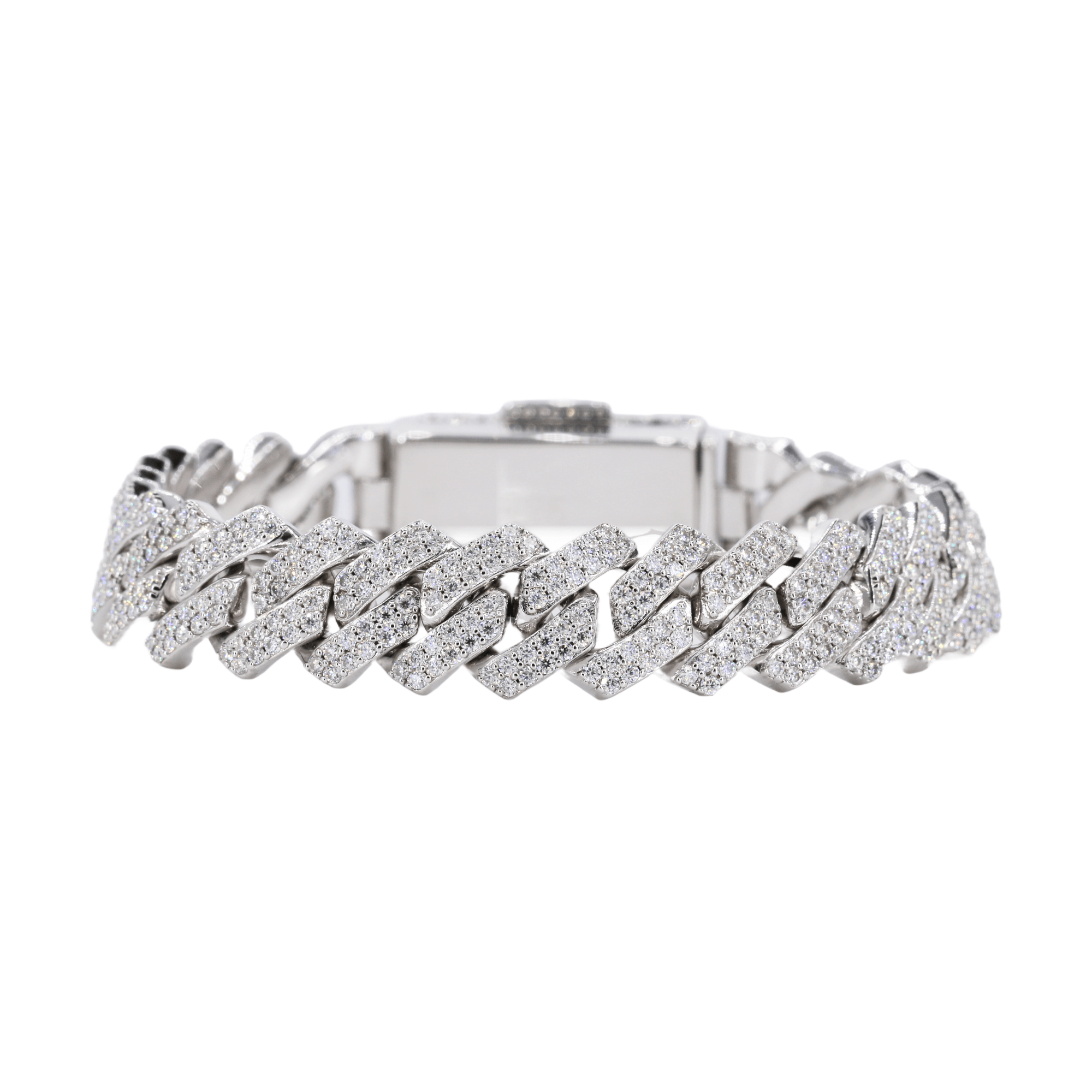 10MM Cuban Bracelet VVS Moissanite Diamonds - Moissanite Bazaar - moissanitebazaar.com