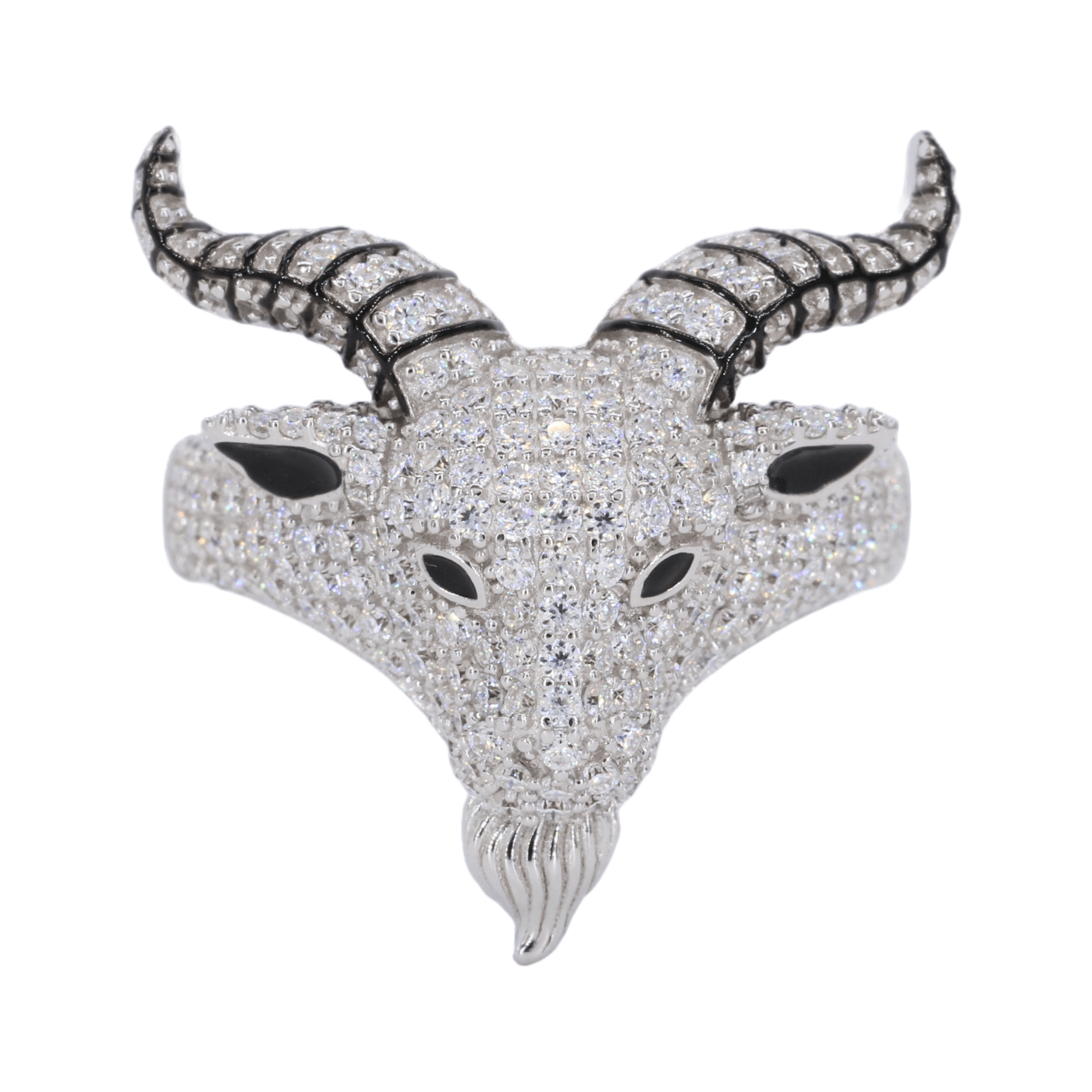 Iced Out GOAT VVS Moissanite Diamond Ring - Moissanite Bazaar - moissanitebazaar.com