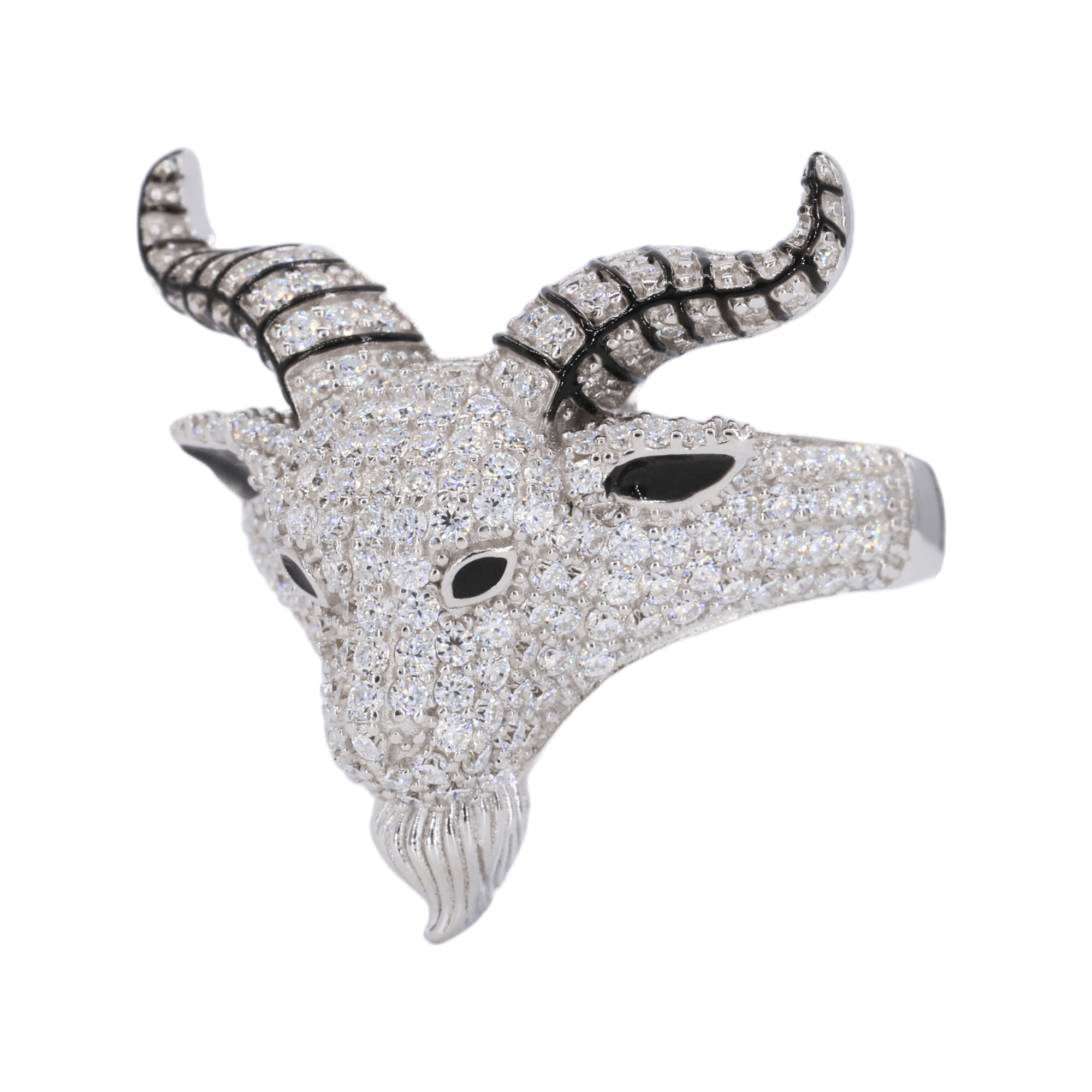 Iced Out GOAT VVS Moissanite Diamond Ring - Moissanite Bazaar - moissanitebazaar.com