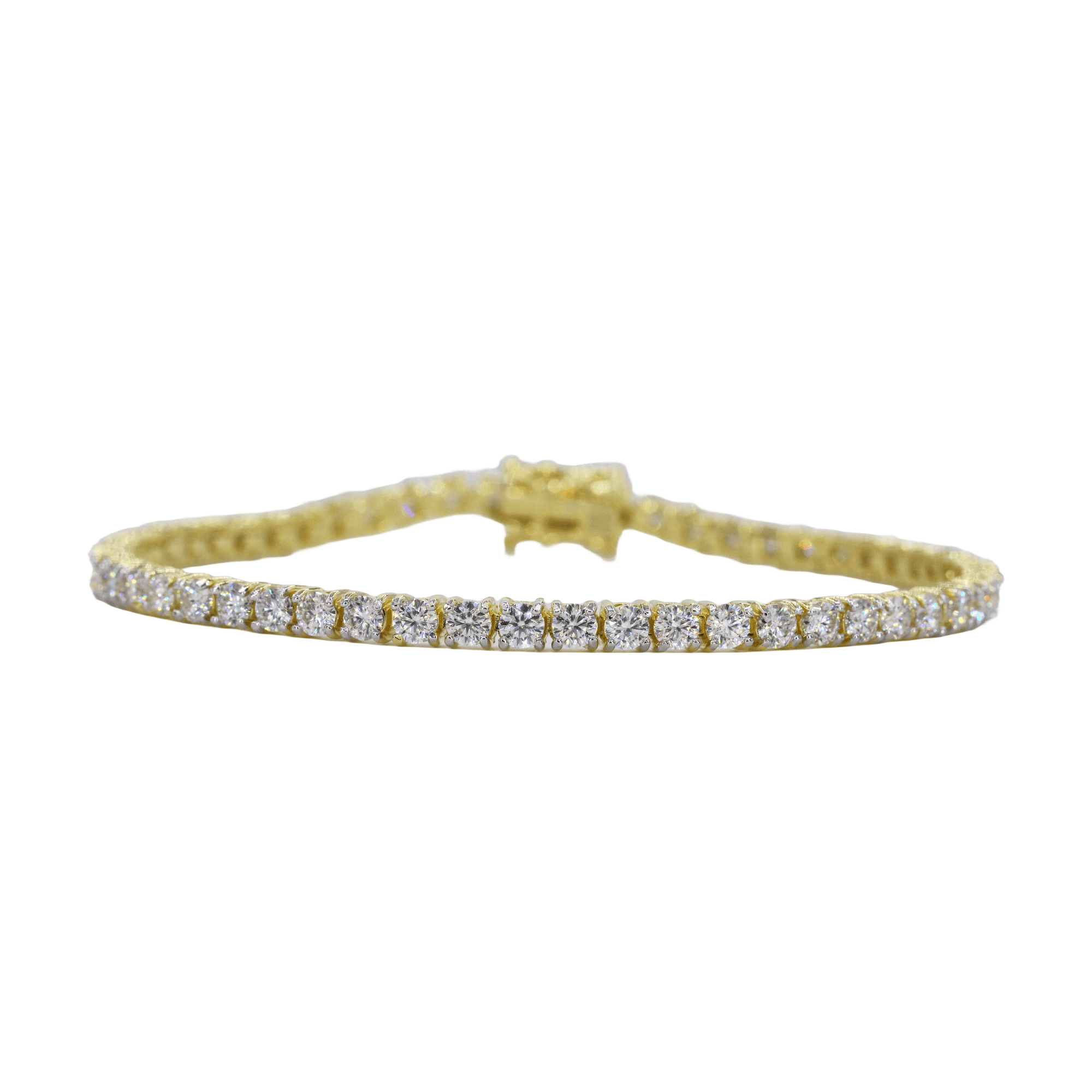 10K Gold 3MM Tennis Bracelet VVS Moissanite Diamonds – Moissanite