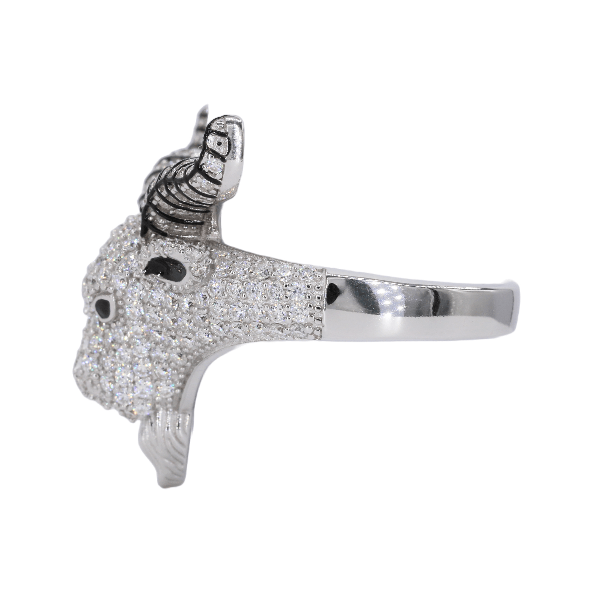 Iced Out GOAT VVS Moissanite Diamond Ring - Moissanite Bazaar - moissanitebazaar.com