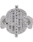 Bubble Baguette Money Sign VVS Moissanite Diamond Ring - Moissanite Bazaar - moissanitebazaar.com