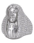 Ice Trapped Jesus VVS Moissanite Diamond Ring - Moissanite Bazaar - moissanitebazaar.com
