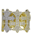 Two-Tone Chrome Heart VVS Moissanite Diamond Ring - Moissanite Bazaar - moissanitebazaar.com