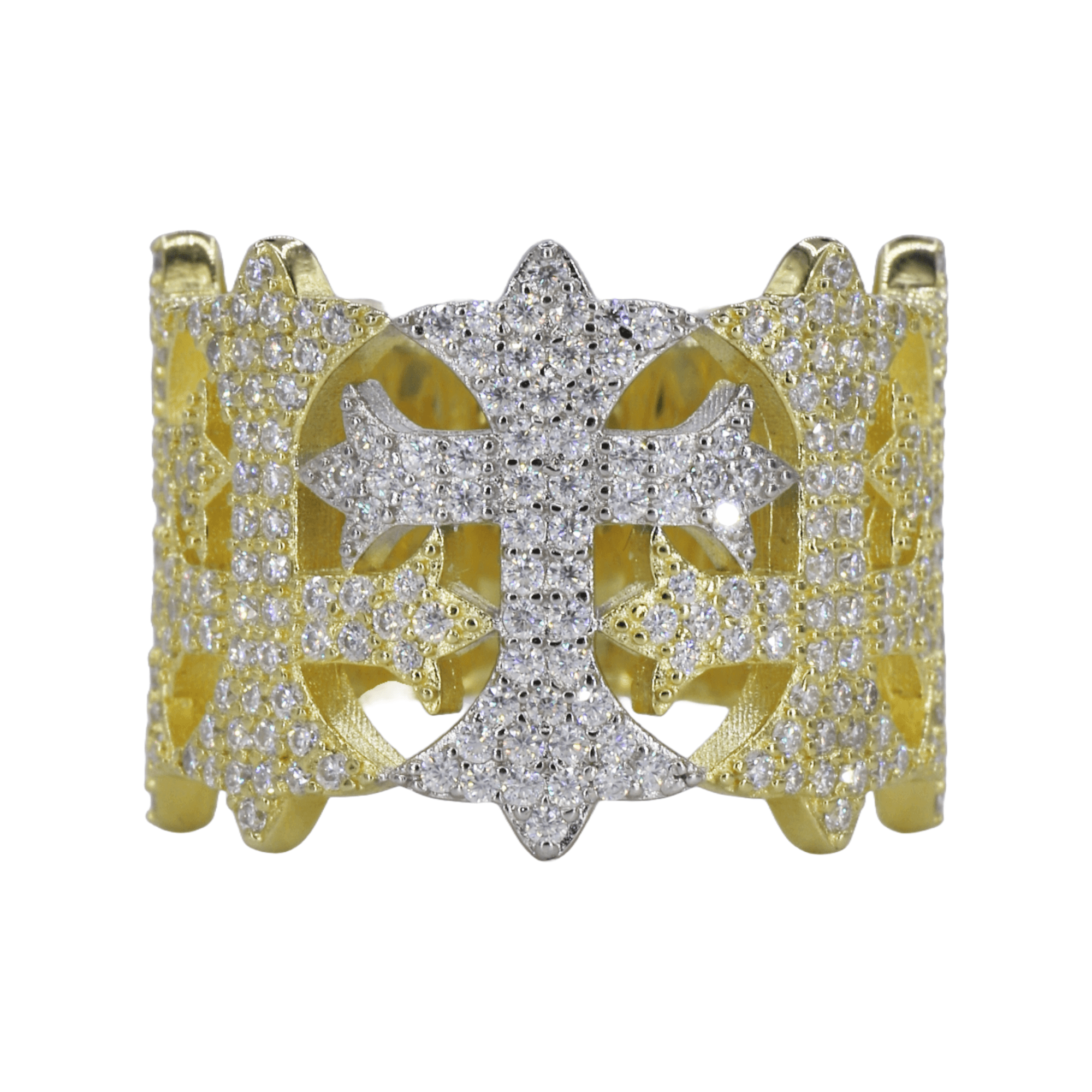 Two-Tone Chrome Heart VVS Moissanite Diamond Ring – Moissanite Bazaar