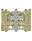 Two-Tone Chrome Heart VVS Moissanite Diamond Ring - Moissanite Bazaar - moissanitebazaar.com