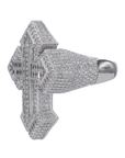 Cross Ring VVS Moissanite Diamond Ring - Moissanite Bazaar - moissanitebazaar.com