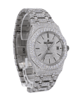 AP Stainless Steel 41MM Moissanite Diamond Watch 25CT With Two-Tone Option - Moissanite Bazaar - moissanitebazaar.com