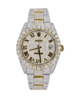 DJ 41MM Moissanite Diamond Big Stone Bezel Two-Tone Watch 22CT - Moissanite Bazaar - moissanitebazaar.com