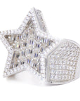 Baguette Star VVS Moissanite Diamond Ring - Moissanite Bazaar - moissanitebazaar.com