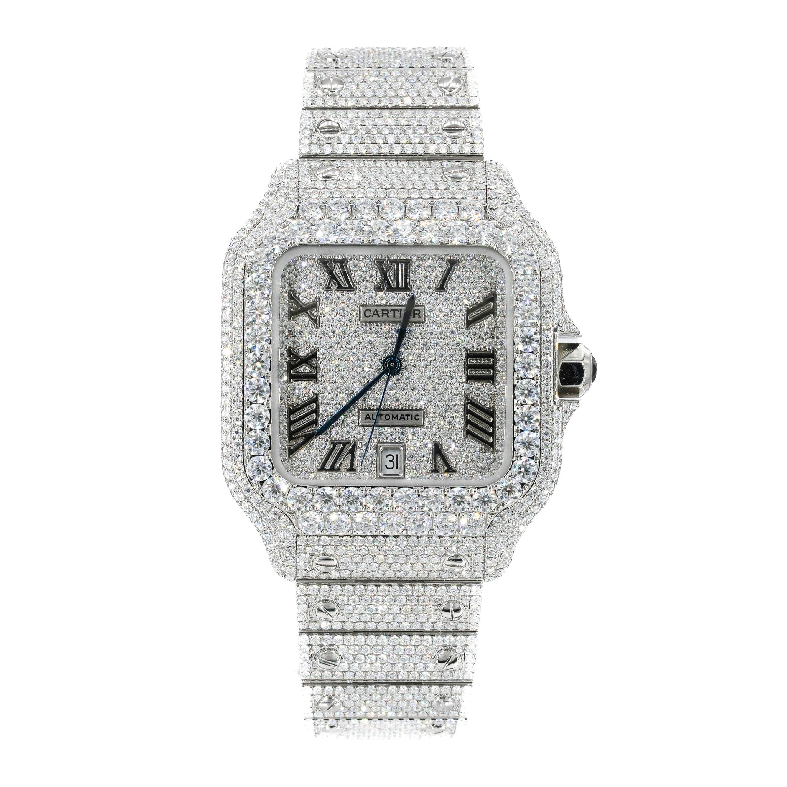 CS 41MM Moissanite Diamond Watch 20CT - Moissanite Bazaar - moissanitebazaar.com