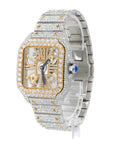 CS Skeleton Two-Tone 41MM VVS Moissanite Diamond Watch 20CT - Moissanite Bazaar - moissanitebazaar.com