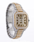 CS Two Tone 41MM Moissanite Diamond Watch 20CT - Moissanite Bazaar - moissanitebazaar.com