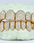 8 on 8 Capped VVS Moissanite Diamond Grillz - Moissanite Bazaar - moissanitebazaar.com