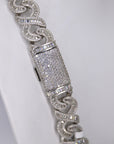 Moissanite Infinity Loop Baguette 15MM Cuban - Moissanite Bazaar - moissanitebazaar.com