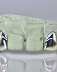 2 Teeth VVS Moissanite Diamond with Solid Ends Grillz - Moissanite Bazaar - moissanitebazaar.com