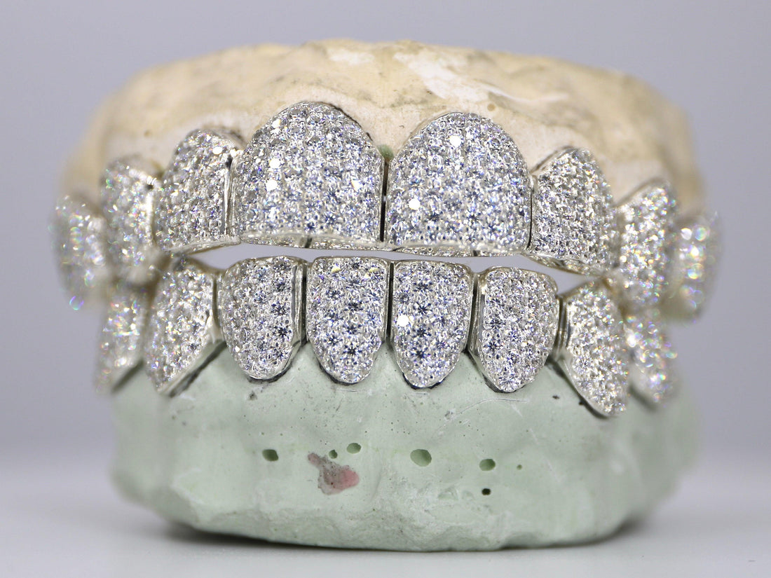 8 on 8 VVS Moissanite Diamond Grillz – Moissanite Bazaar