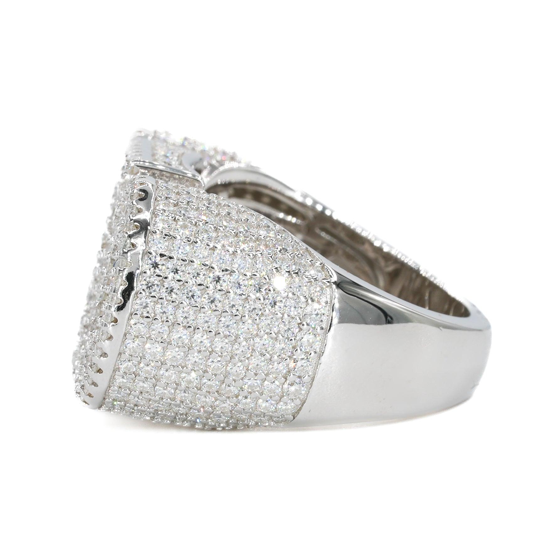 Baguette CEO Iced VVS Moissanite Diamond Ring - Moissanite Bazaar - moissanitebazaar.com