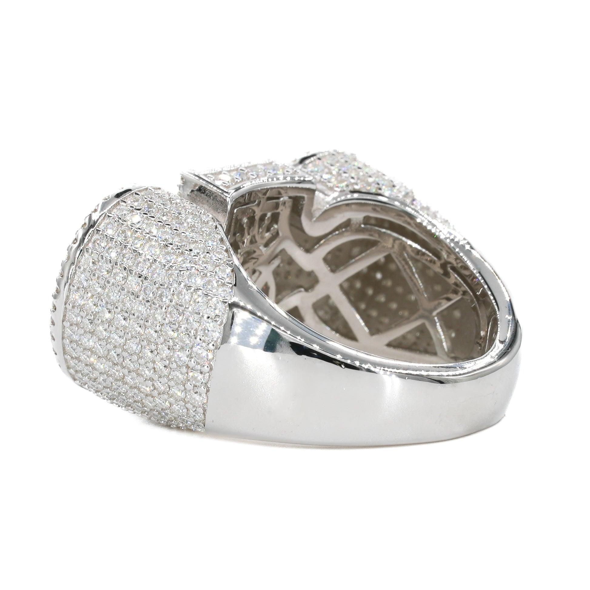 Baguette CEO Iced VVS Moissanite Diamond Ring - Moissanite Bazaar - moissanitebazaar.com