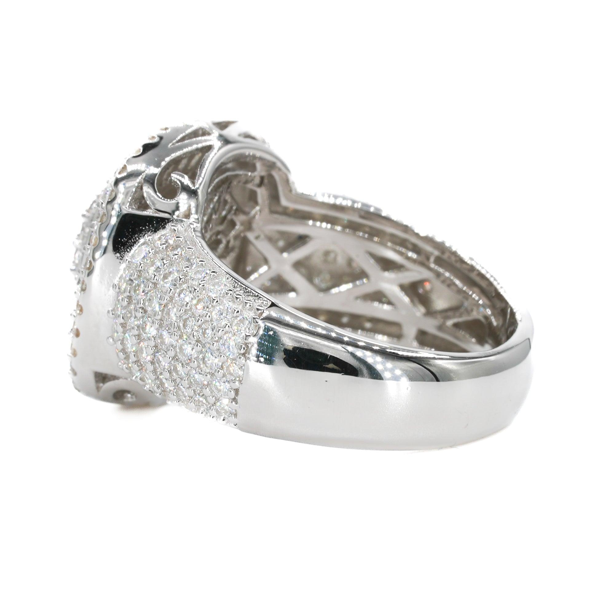 Raised Baguette Square VVS Moissanite Diamond Ring - Moissanite Bazaar - moissanitebazaar.com