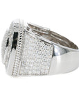 Fully Iced Baguette Faced VVS Moissanite Diamond Ring - Moissanite Bazaar - moissanitebazaar.com