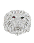 FULLY ICED Baguette LION VVS Moissanite Diamond Ring - Moissanite Bazaar - moissanitebazaar.com