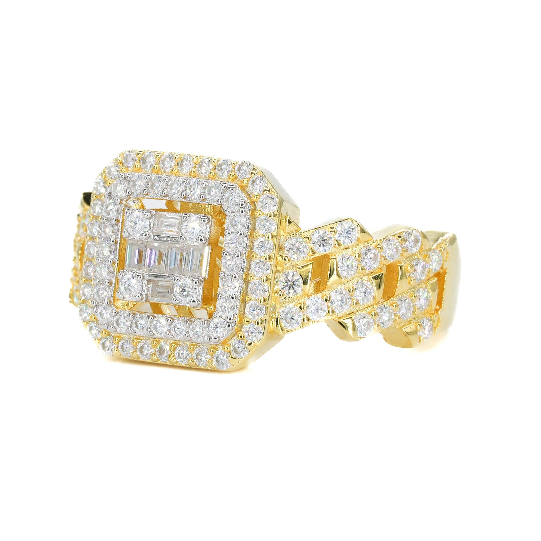 Floating Baguette Square VVS Moissanite Diamond Ring – Moissanite Bazaar