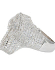 Iced Out Baguette Pointed Cross VVS Moissanite Diamond Ring - Moissanite Bazaar - moissanitebazaar.com