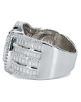 FULL Baguette Iced Square VVS Moissanite Diamond Ring - Moissanite Bazaar - moissanitebazaar.com