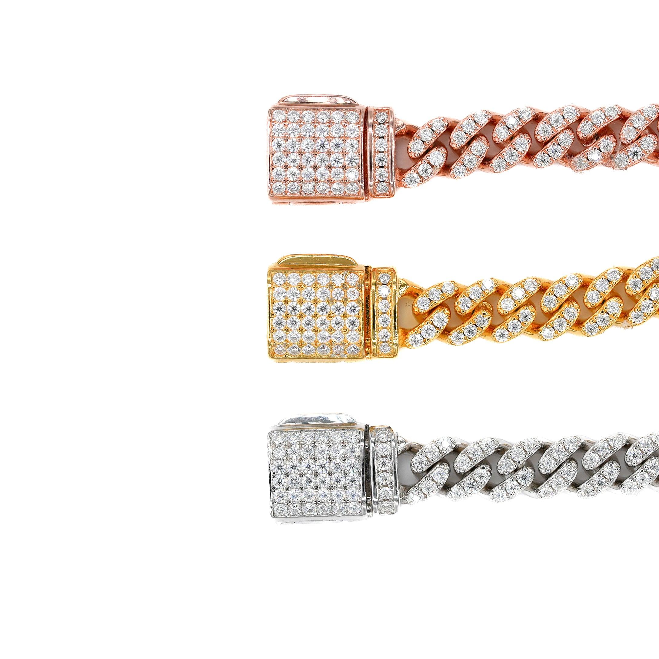 6MM Cuban Bracelet VVS Moissanite Diamonds - Moissanite Bazaar - moissanitebazaar.com