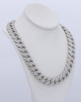 18MM Snow/Galaxy Set VVS Moissanite Cuban Chain 24 Inch