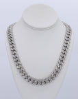 15MM Miami Baguette VVS Moissanite Cuban Chain 22 Inch