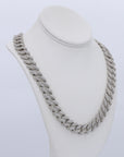 15MM Pointer VVS Moissanite Cuban Chain 22 Inch