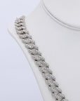 15MM Pointer VVS Moissanite Cuban Chain 22 Inch